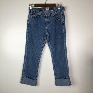 Calvin Klein Capri Blue Cuffed Cropped Jeans Size 4
